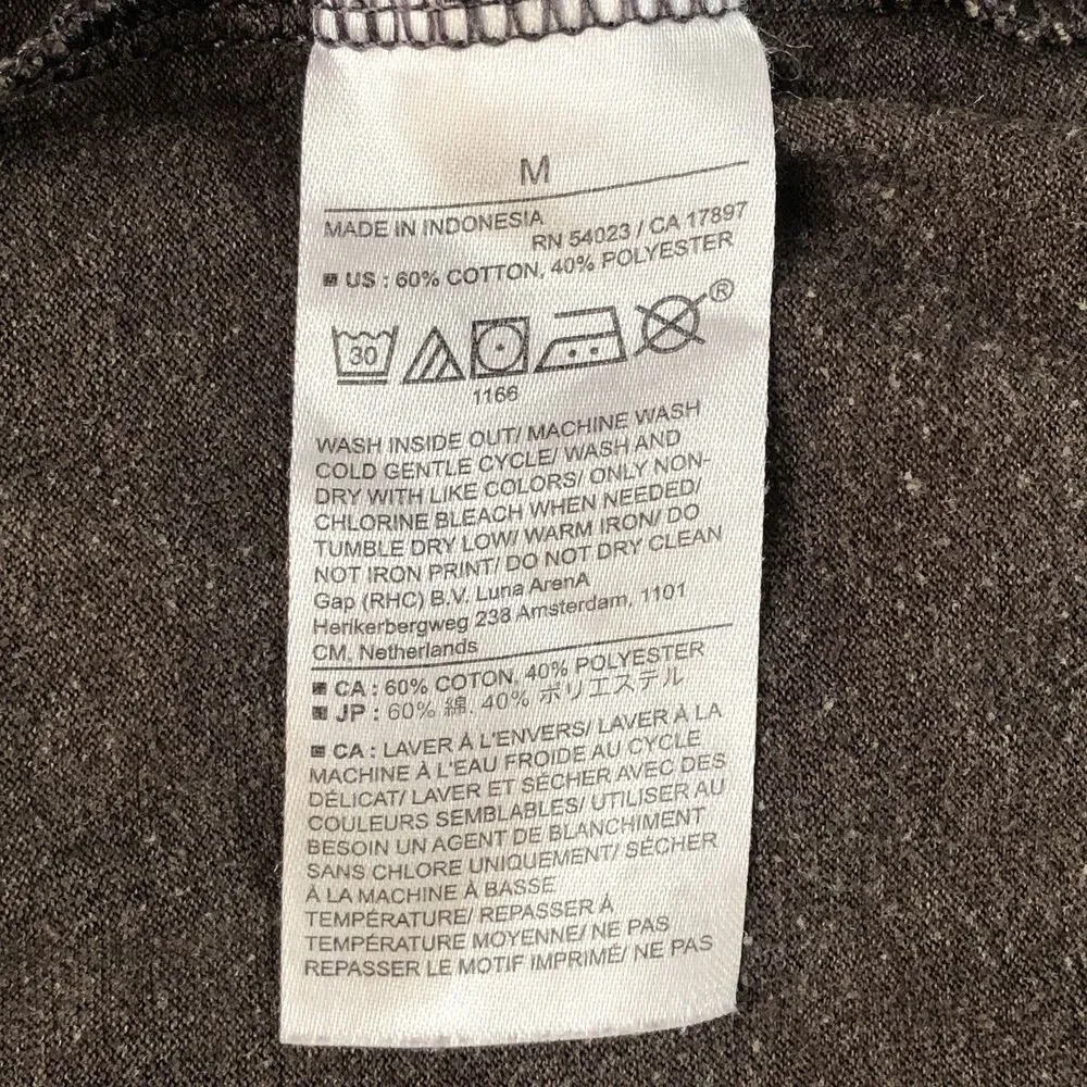 Banana republic factory men’s premium wash T-shirt Dark Brown Taupe Medium